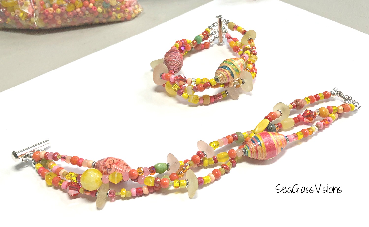 Sea Glass Bracelets created by Sea Glass Visions